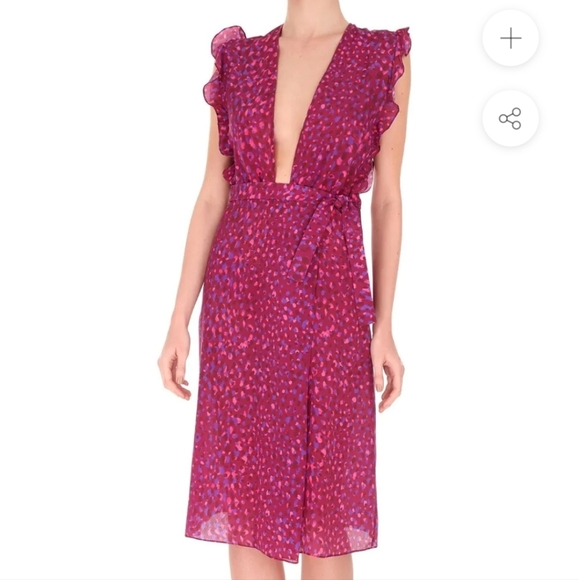 Brzil Ruffles Adriana Degreas | Dresses | Nwt Adriana Degreas Pomegranate Ruffle ...
